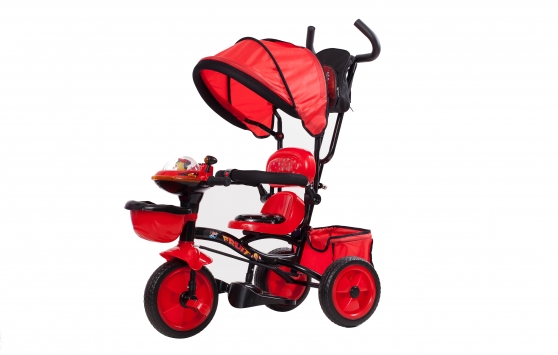 Tricikl crveni plastično sedište