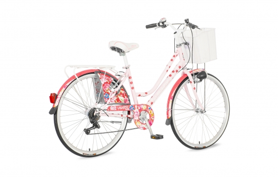 VISITOR POLKA DOT ROZA BELA - FAM266S6